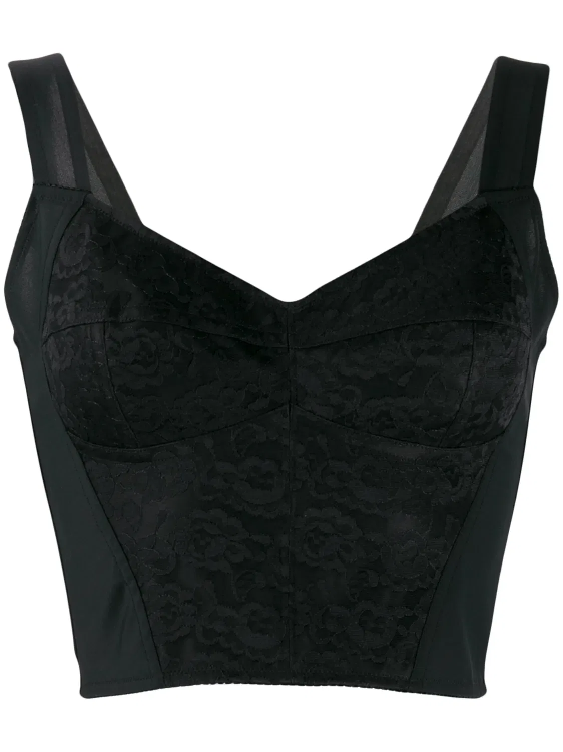 Dolce & Gabbana Корсет-бюстье жаккардовый черный