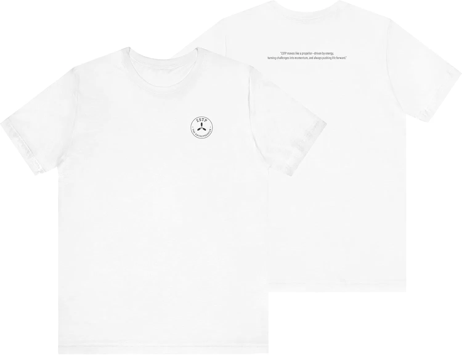 Футболка с принтом ESTP Bella+canvas 3001, White