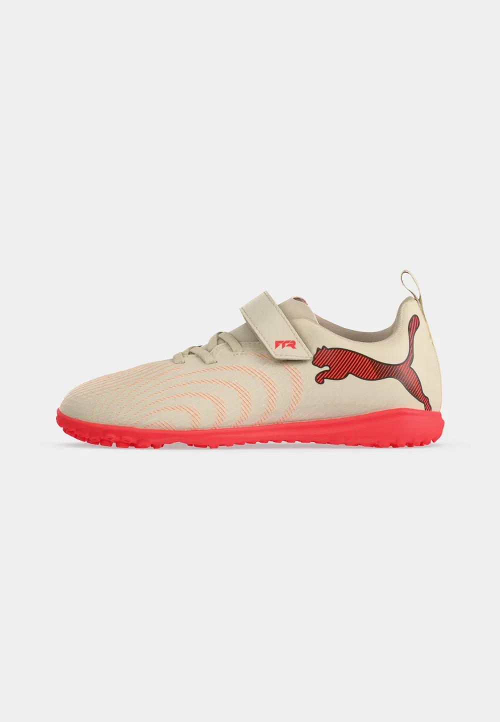 Футбольные бутсы Future 9 Play TT JR унисекс для искусственной травы Puma, Sugared Almond/White/Ultra Red/Black — фото 2