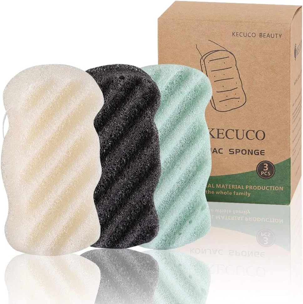 Набор мочалок Konjac Baby Toddler Body Sponge KECUCO, 3 шт, Infant/Toddlers