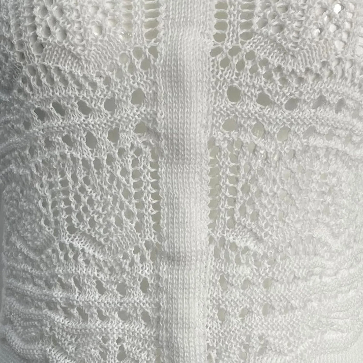 Женская кружевная пляжная накидка с V-образным вырезом, White — фото 4