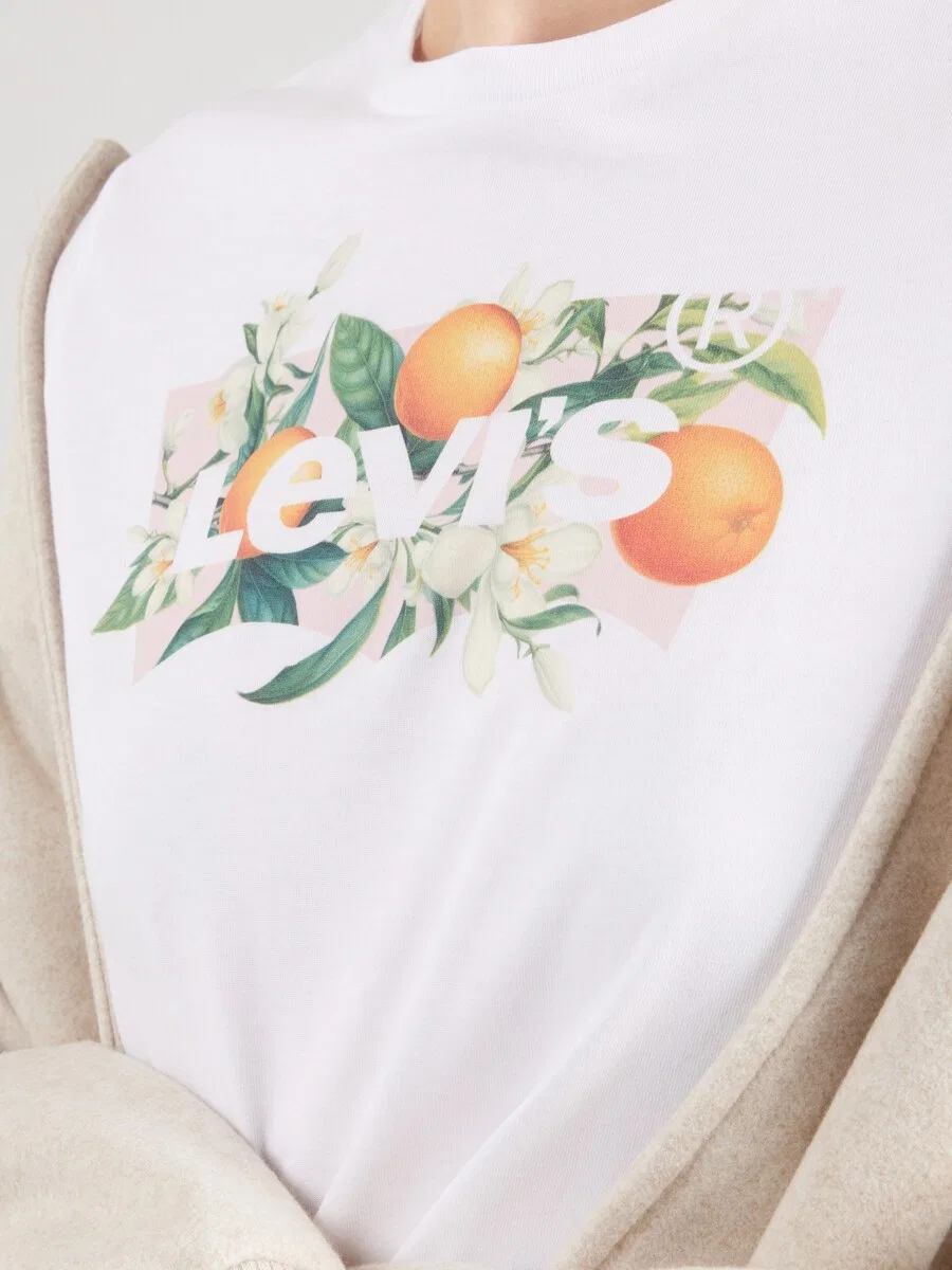 Футболка LEVI'S "Perfect" белого цвета — фото 2