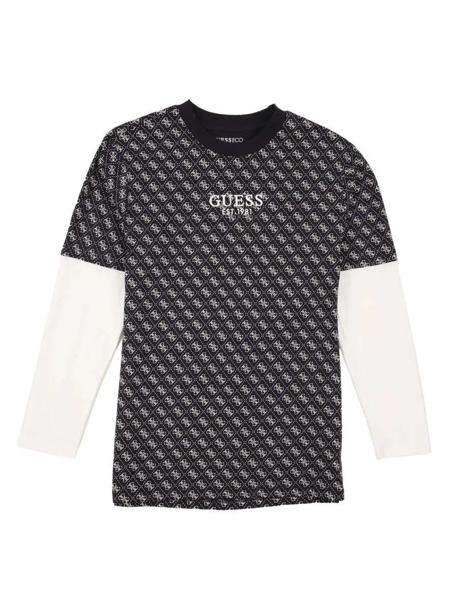 Топ GUESS темно-синего цвета