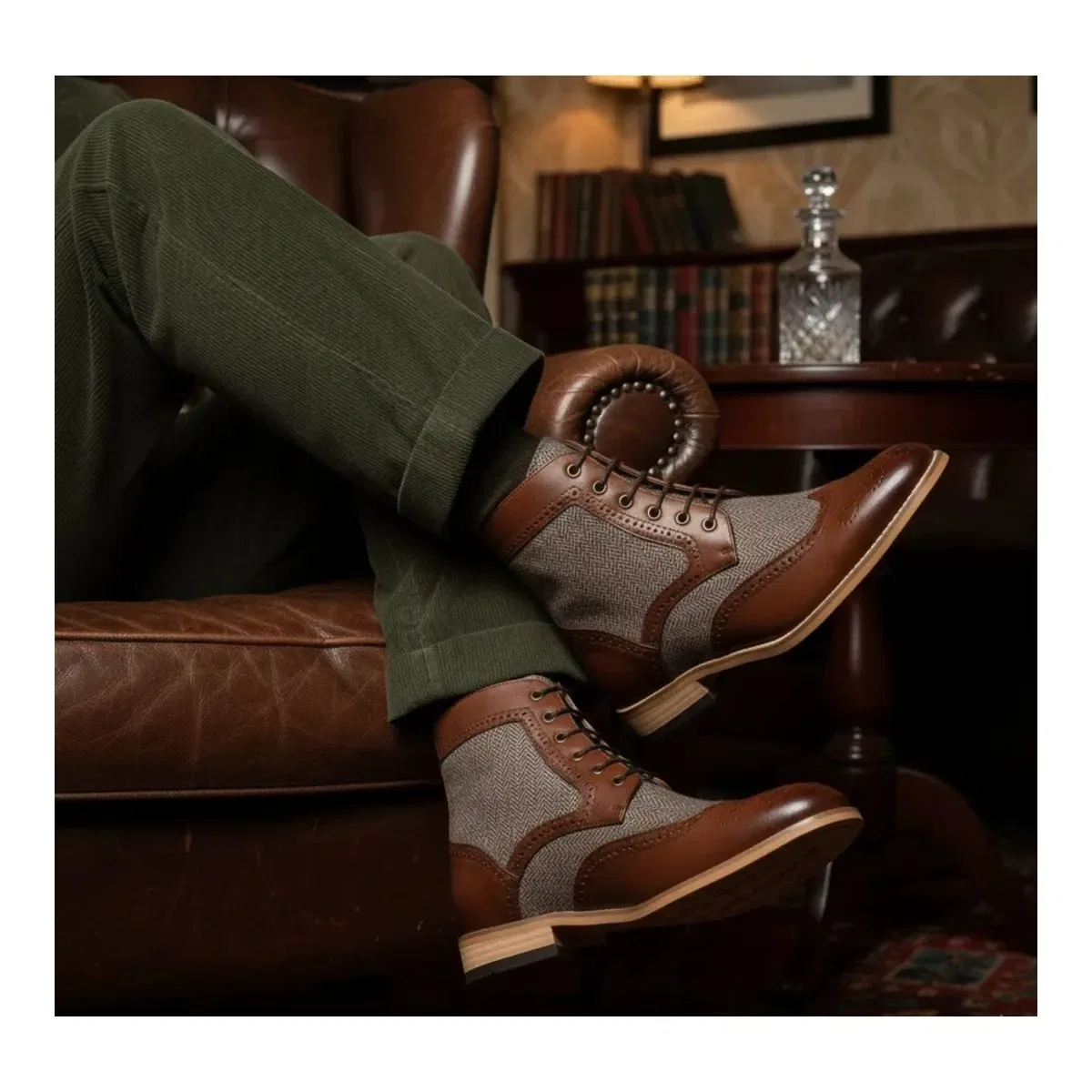 Чукка ботинки Wingtip Brogue Truclothing, коричневый — фото 3