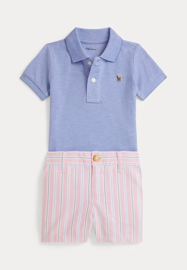 Рубашка-Поло oxford и полосатая короткая рубашка-поло 02y Polo Ralph Lauren, Harbor Island Blue
