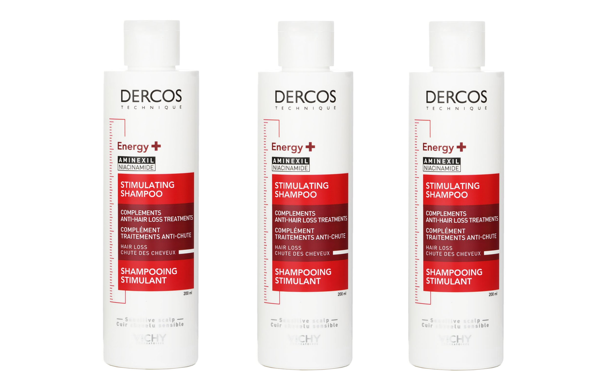 

Шампунь dekesi plumping red logo восстанавливающий питательный очищающий 200мл*2 Vichy, 200ml*3