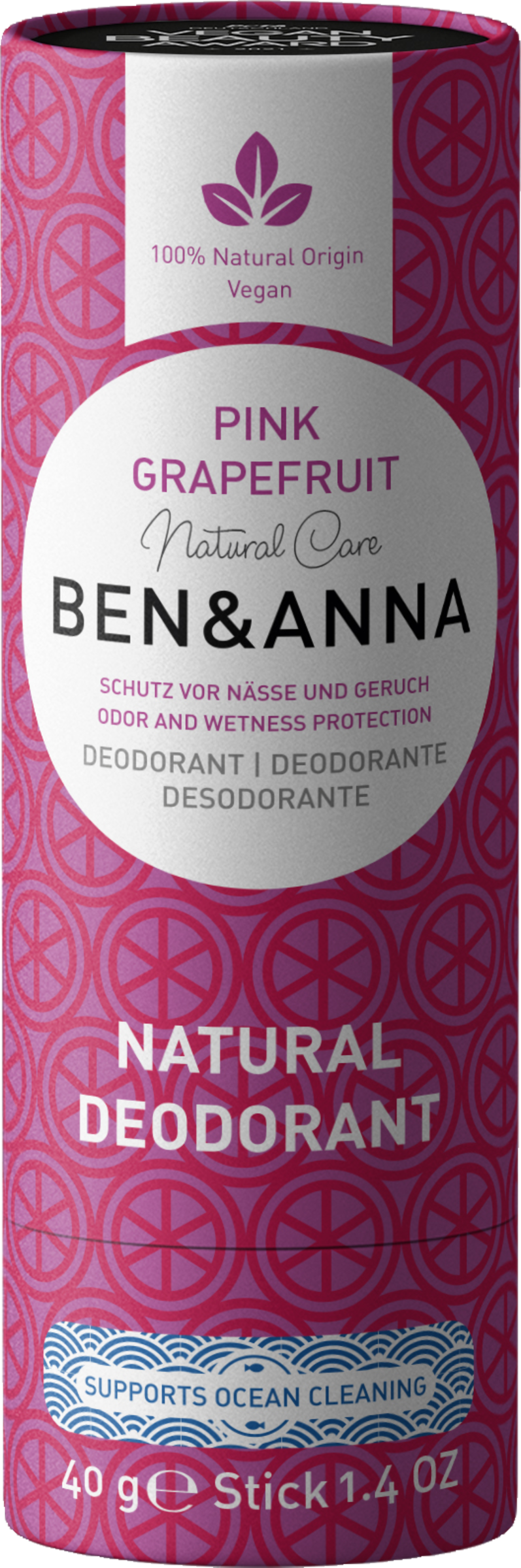 

Дезодорант Ben&Anna Natural Deodorant Stick Papertube Pink Grapefruit