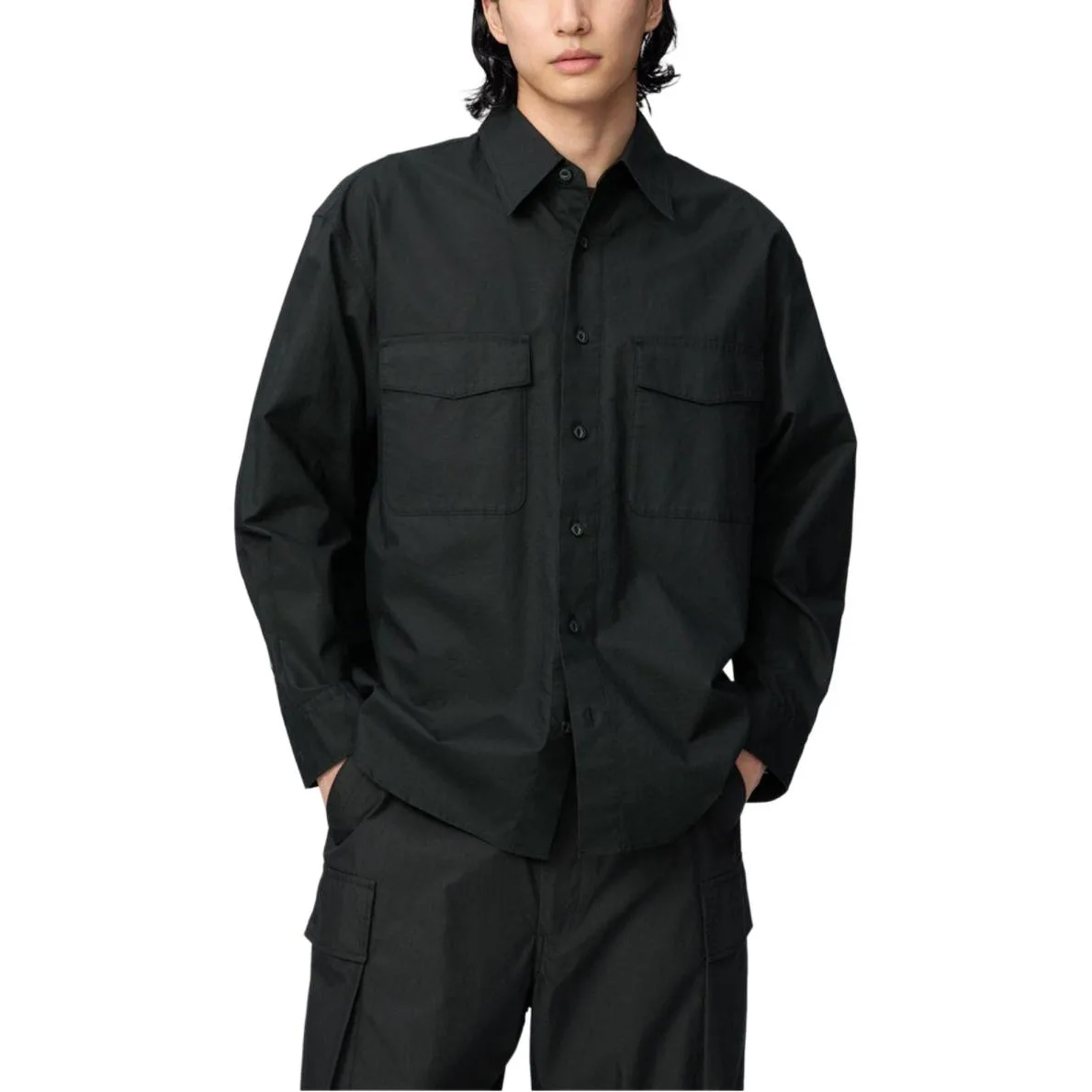 Рубашка Unisex U Collection SS26 UNIQLO, черный