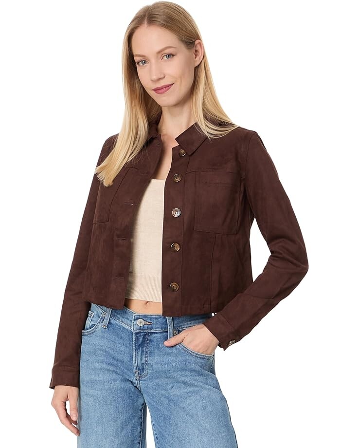 

Куртка KUT from the Kloth Matilda - Crop Trucker Jacket W/Patch Pockets, коричневый