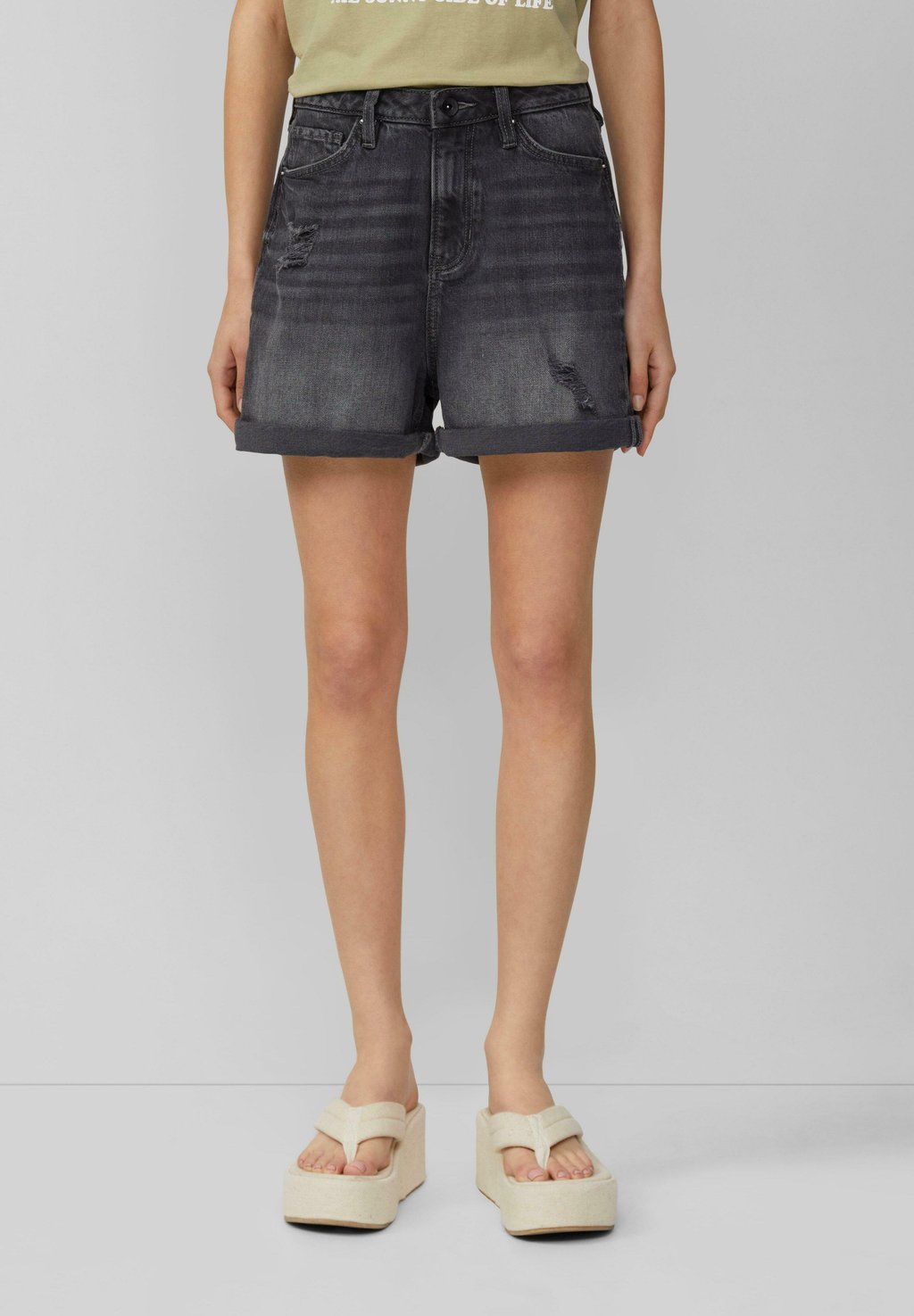 

Джинсовые шорты RELAXED FIT QS, черный