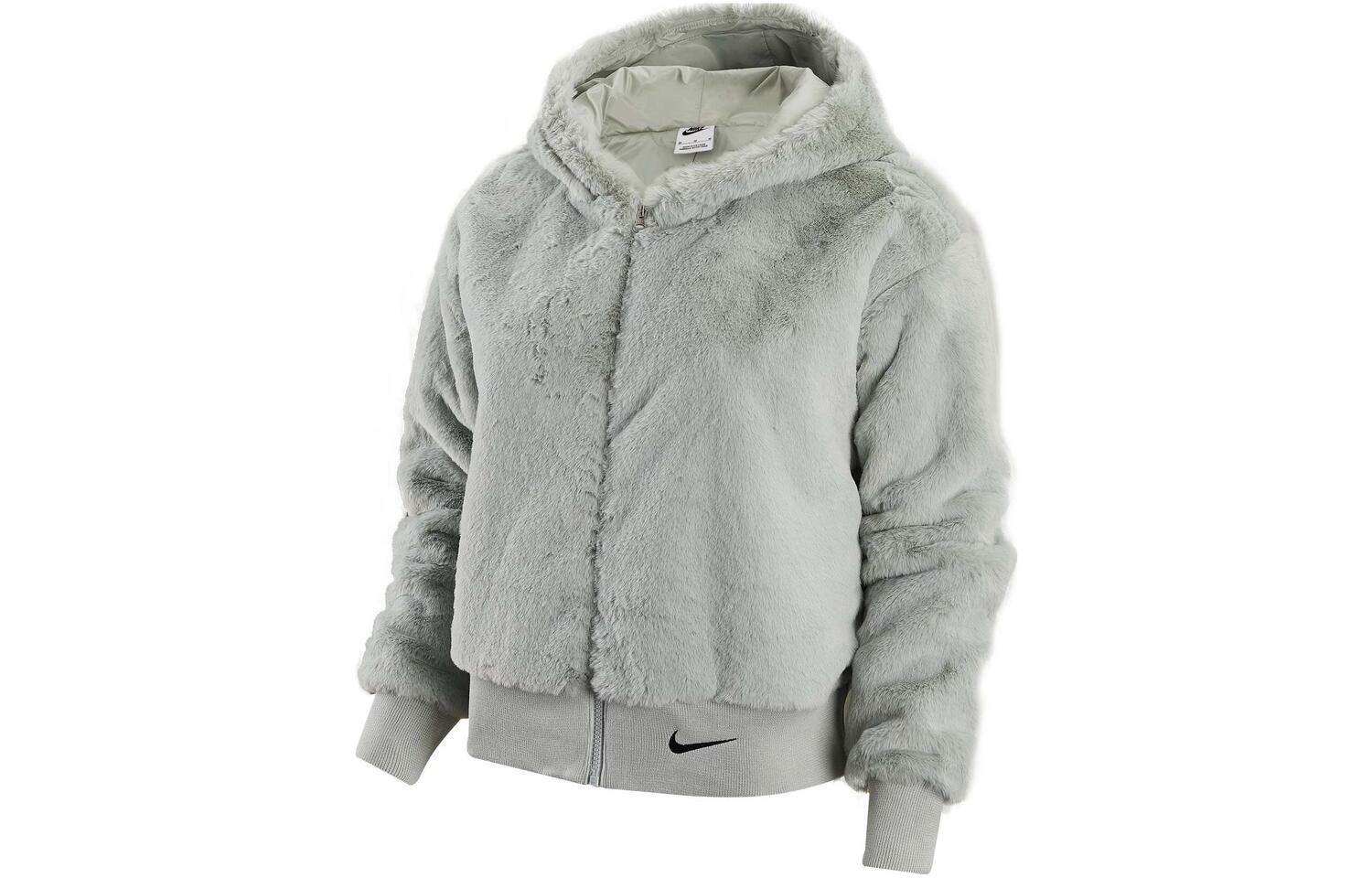 Nike Женская куртка из серии базовых спортивных вещей, Mist Gray/Black — фото 3