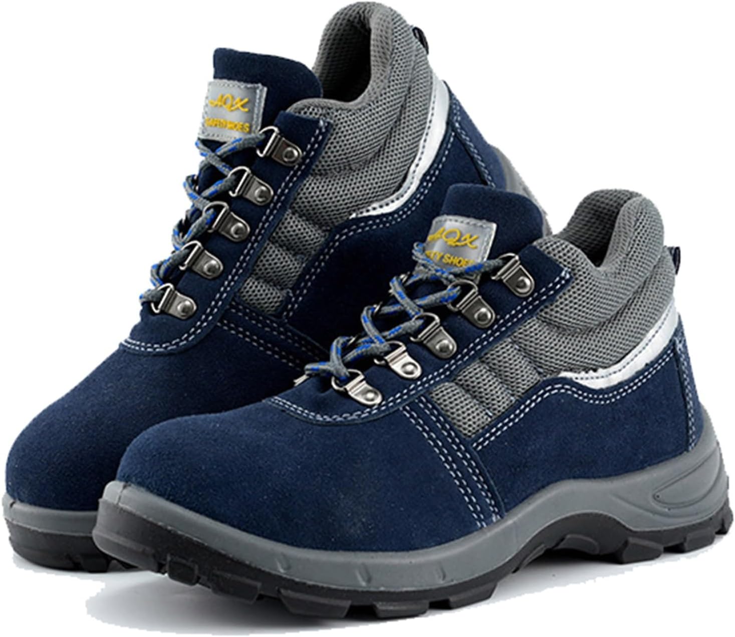 

Ботинки WCXTY унисекс с металлическим носком, неразрушимые противоскользящие защитные ботинки для мужчин, удобные дышащие ботинки с металлическим носком для мужчин, легкие, противоскользящие (Цвет: синий, Размер: 6.5)