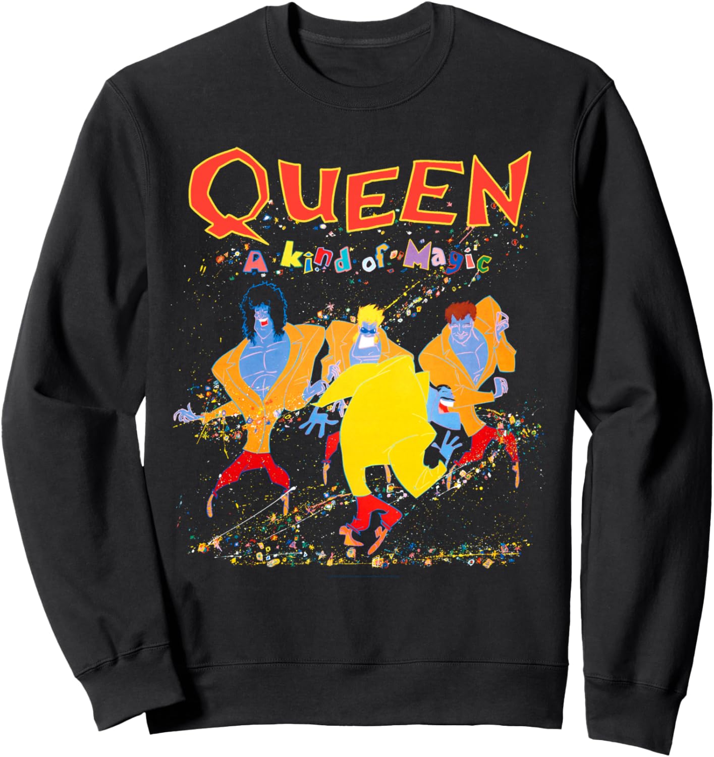 

Официальная толстовка Queen Kind Of Magic, черная, Черный, Официальная толстовка Queen Kind Of Magic, черная
