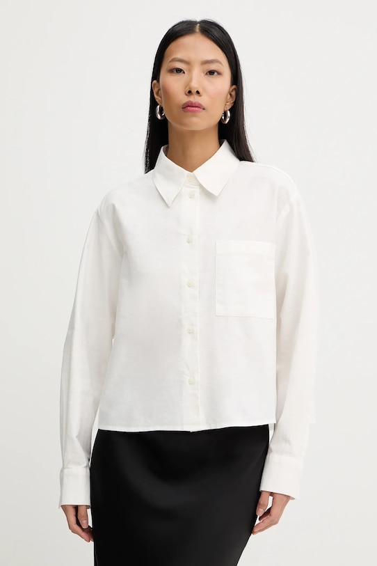 

Хлопковая рубашка Marc O'Polo, бежевый