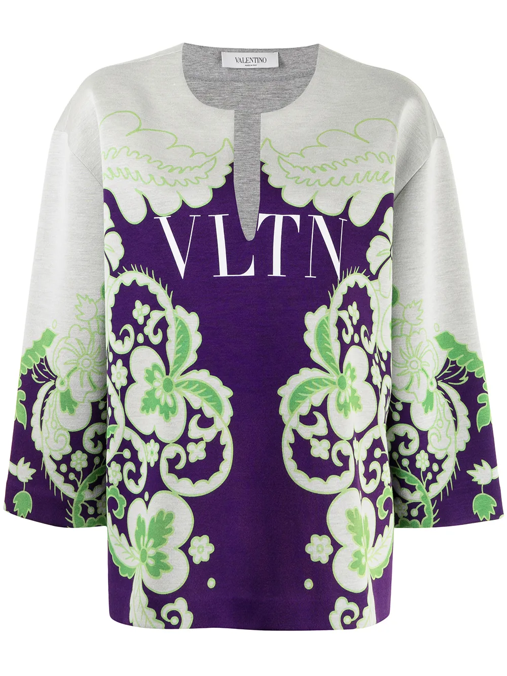 

Толстовка с цветочным принтом и логотипом VLTN VALENTINO GARAVANI, фиолетовый