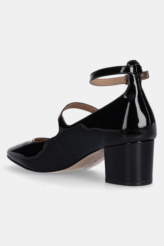 Кожаные босоножки Pump Double Strap из лаковой кожи Tommy Hilfiger, черный — фото 3