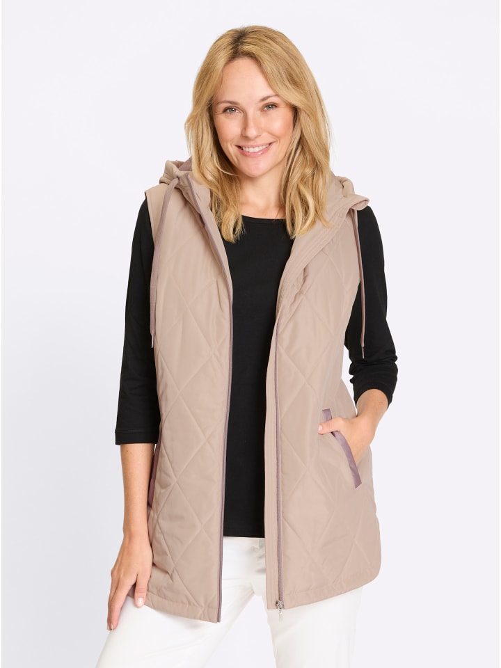 

Sieh an! Длинный жилет бежевого цвета