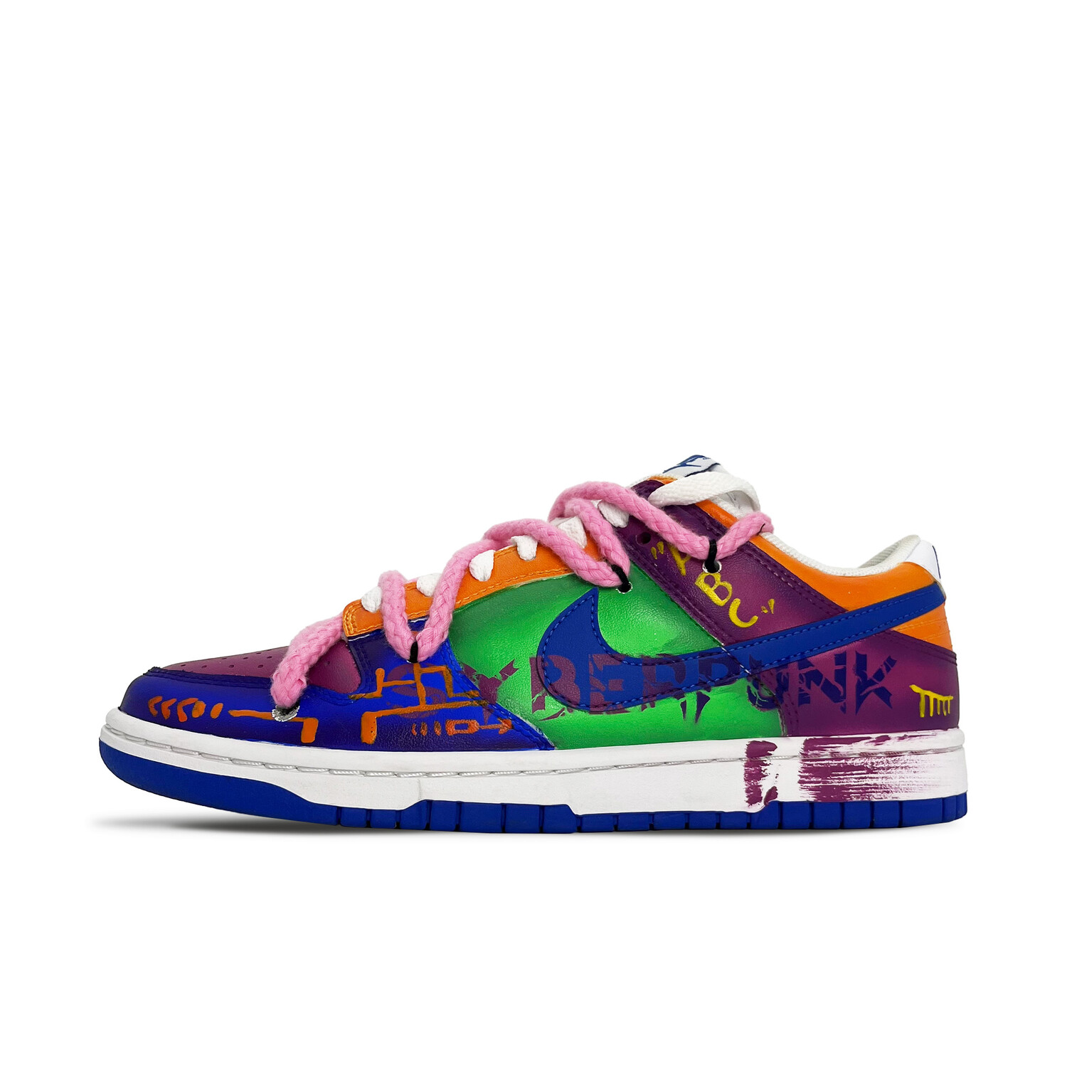 

Кроссовки Nike Dunk Skateboarding Shoes Men Low-top Blue/purple/red, синий