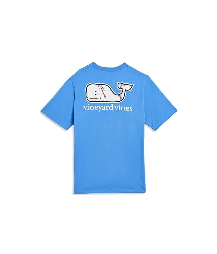 Футболка с принтом кита Baseball Whale Vineyard Vines Kids, Ocean Breeze Stripe — фото 2