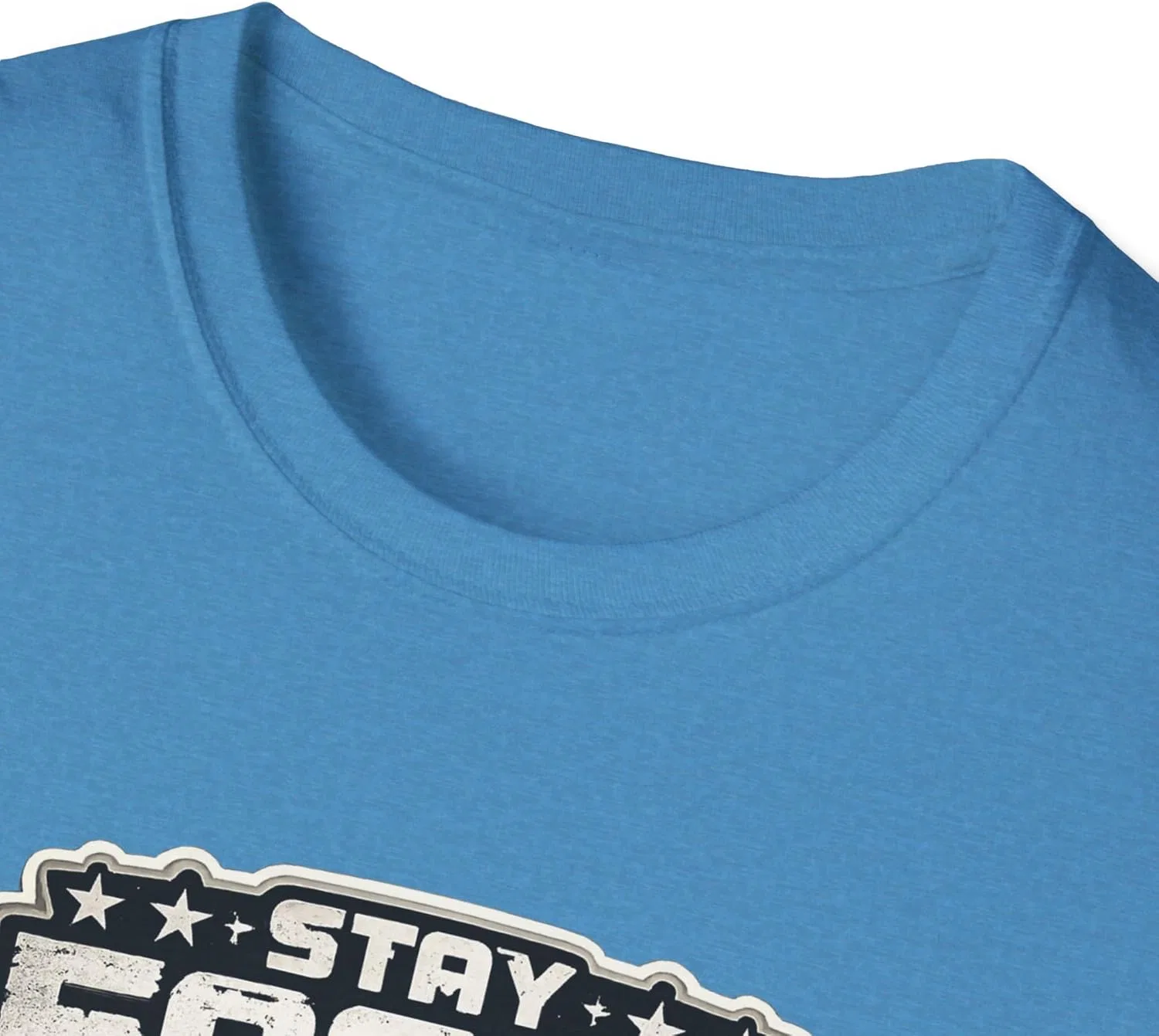 Футболка с принтом Stay Focus and Beast, GENERIC, Heather Sapphire — фото 3