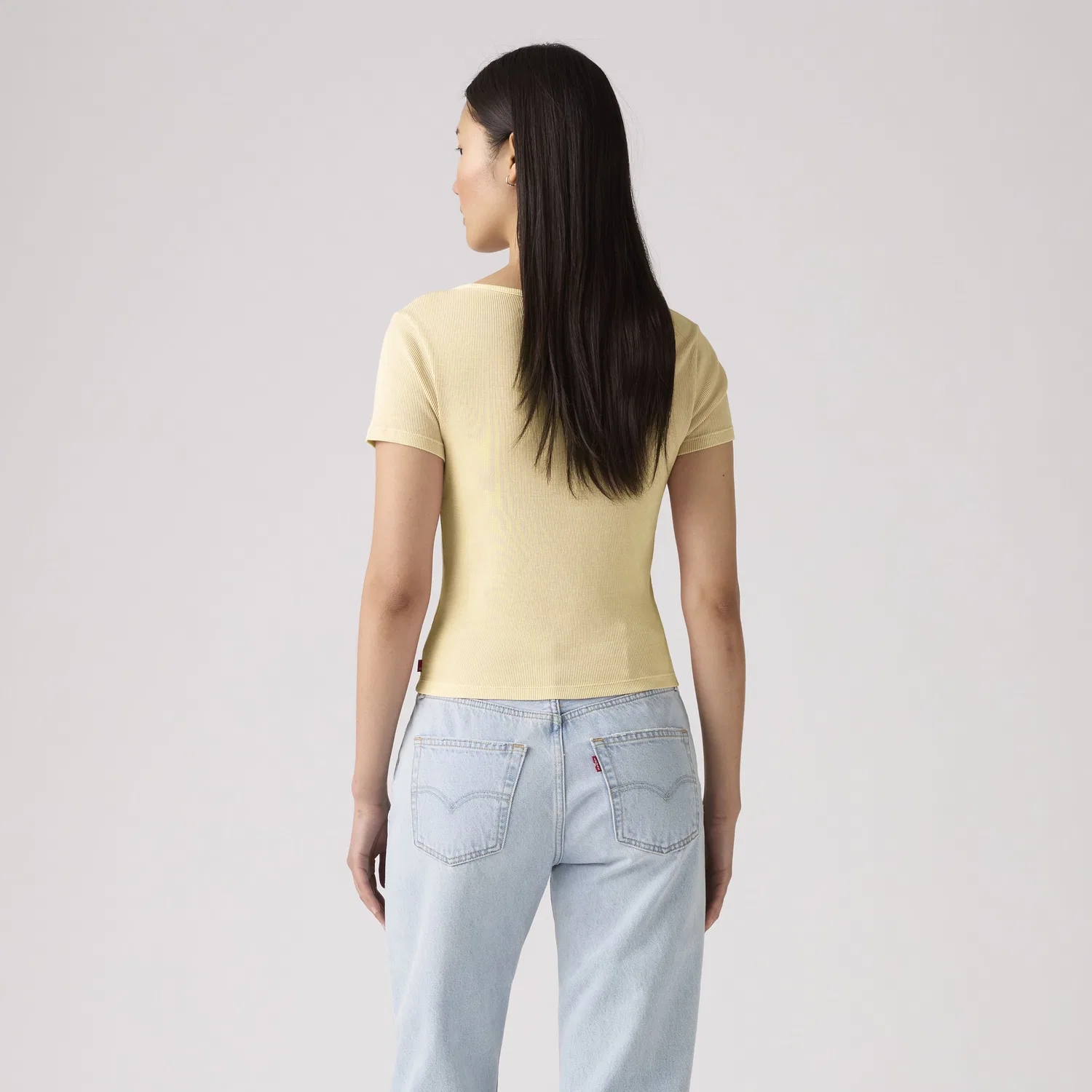 Футболка с квадратным вырезом, окрашенная в готовом виде Levi's, Yellow — фото 4
