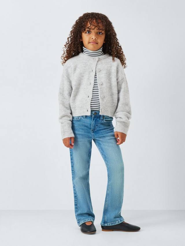 Детский кардиган из губчатой пряжи с круглым вырезом John Lewis, Grey — фото 2