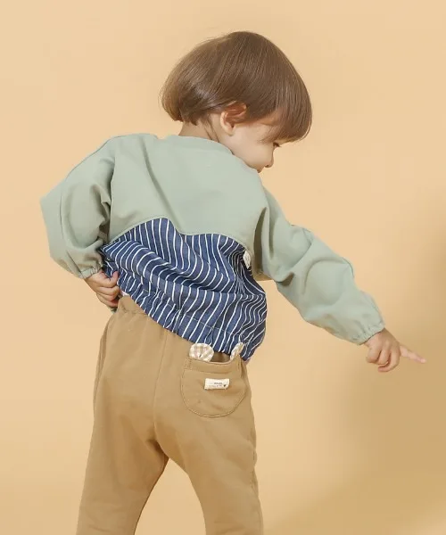 Детские штаны с медвежьими ушками-карманами n.o.u.s Kuma Mimi Pocket Pants коричневые