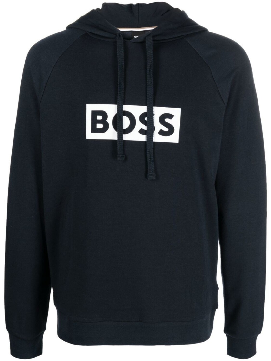 

BOSS худи с кулиской и логотипом, синий
