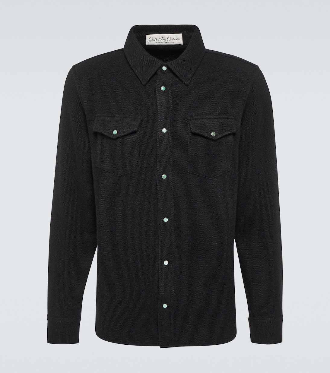 

Кашемировая рубашка God's True Cashmere, Black/Emerald