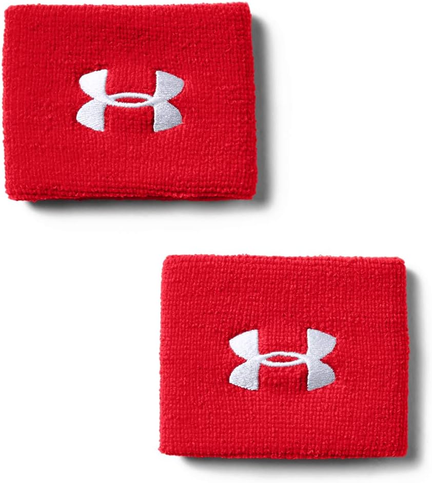 

Under Armour мужские 3-дюймовые перфоманс-браслеты, 2 шт, Red (600)/White