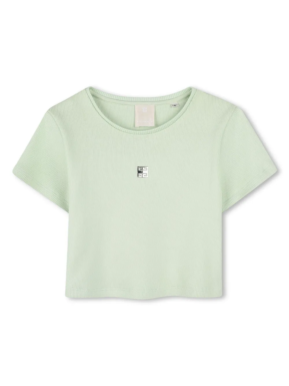 

Футболка в рубчик с логотипом Givenchy Kids, зеленый