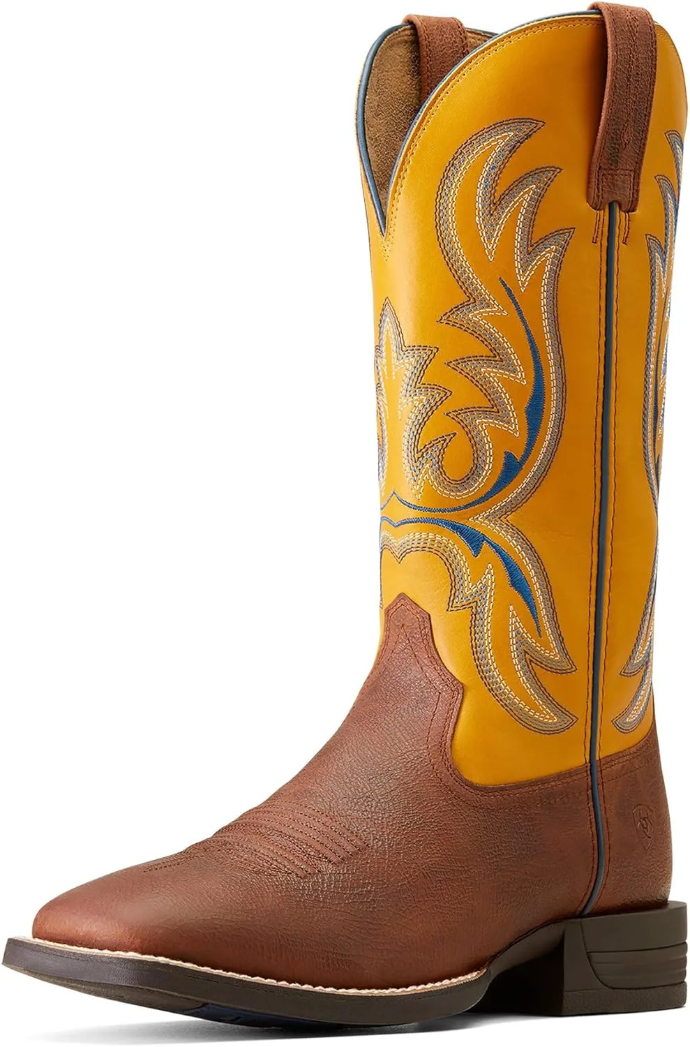 Мужские вестерн-бутсы Ariat Bullhead, коричневый/желтый — фото 4
