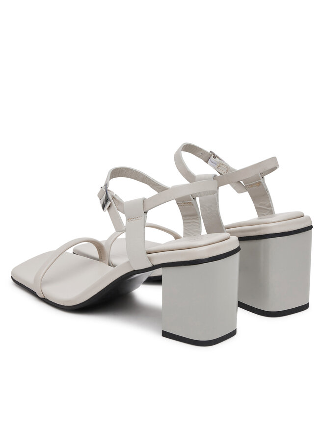Сандалии Block Heel Sandal 75 Lth HW0HW02650 Calvin Klein, серый — фото 3