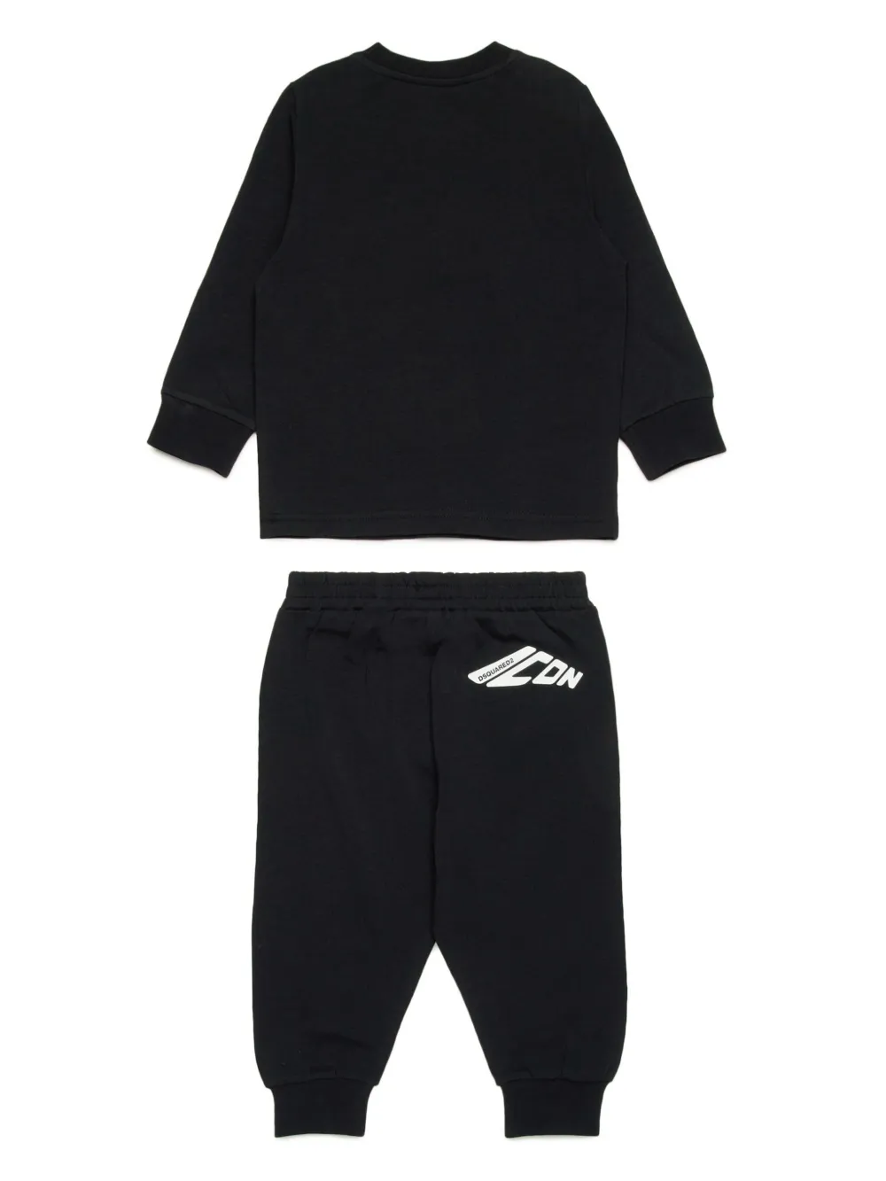 Спортивный костюм с логотипом DSQUARED2 KIDS, черный — фото 2
