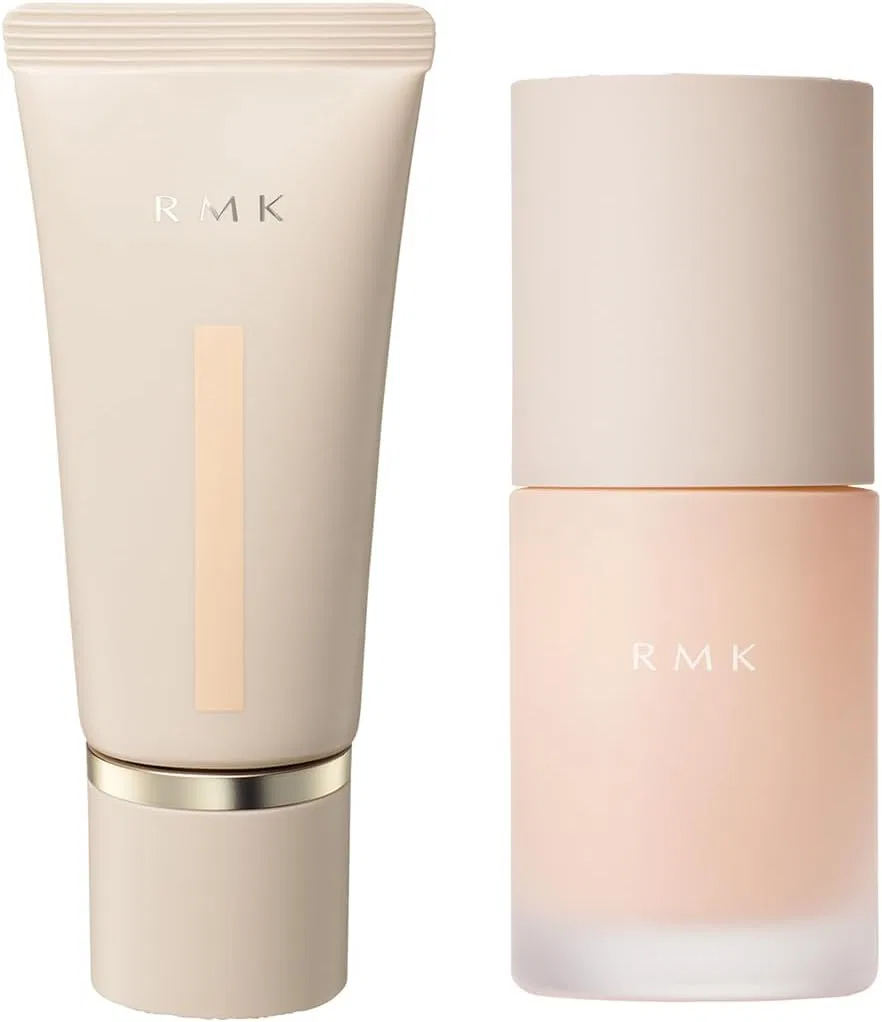 Тональный крем RMK Cream Foundation Aquatic Glow 100 + База под макияж RMK Luminous Makeup Base