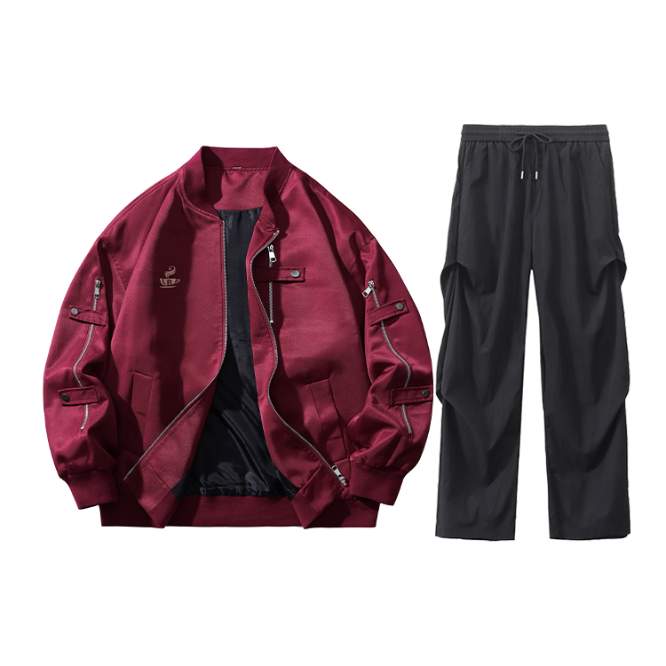 

BRUMAIRE Куртка Unisex, Clothing Set (Burgundy Top+Black Pants)