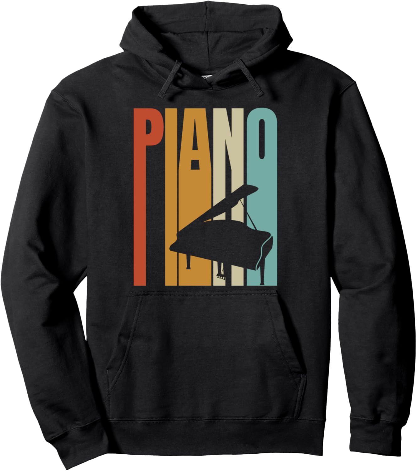 

Ретро-пианино - Крутая толстовка с изображением пианиста Retro Piano Player Gift - Musical Instrument, черный