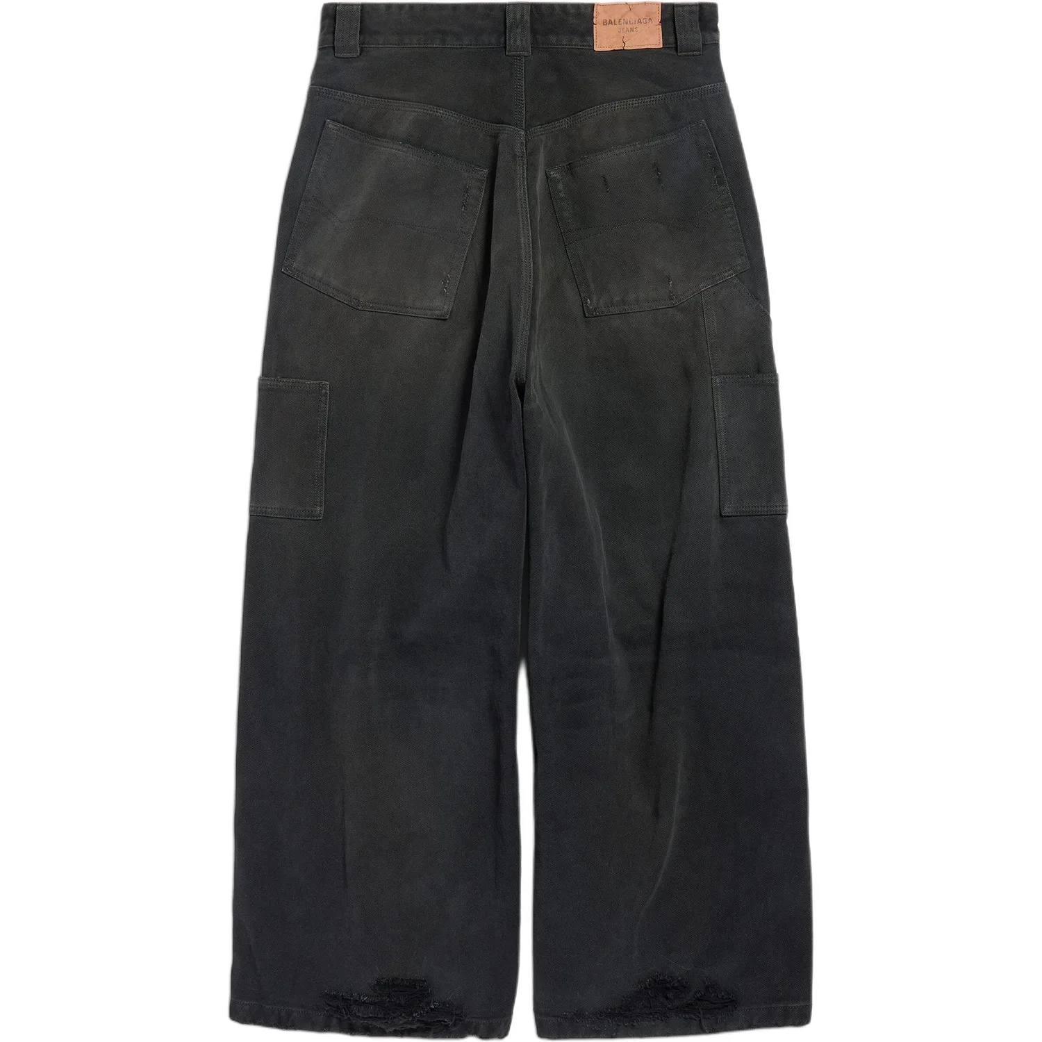 Ripped Off Baggy Jeans Balenciaga, черный — фото 3