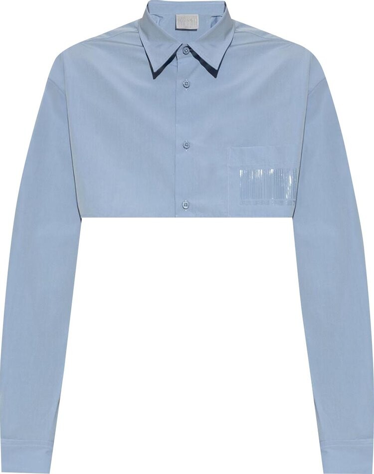 

Рубашка VTMNTS Cropped Barcode 'Blue', синий