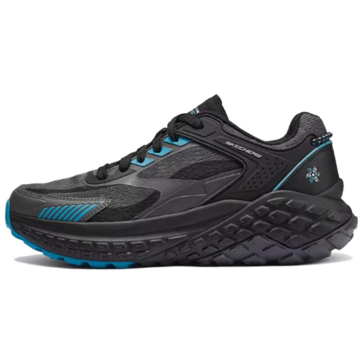 

Спортивные низкие повседневные кроссовки мужские черно-синие Skechers, черный/серый/синий