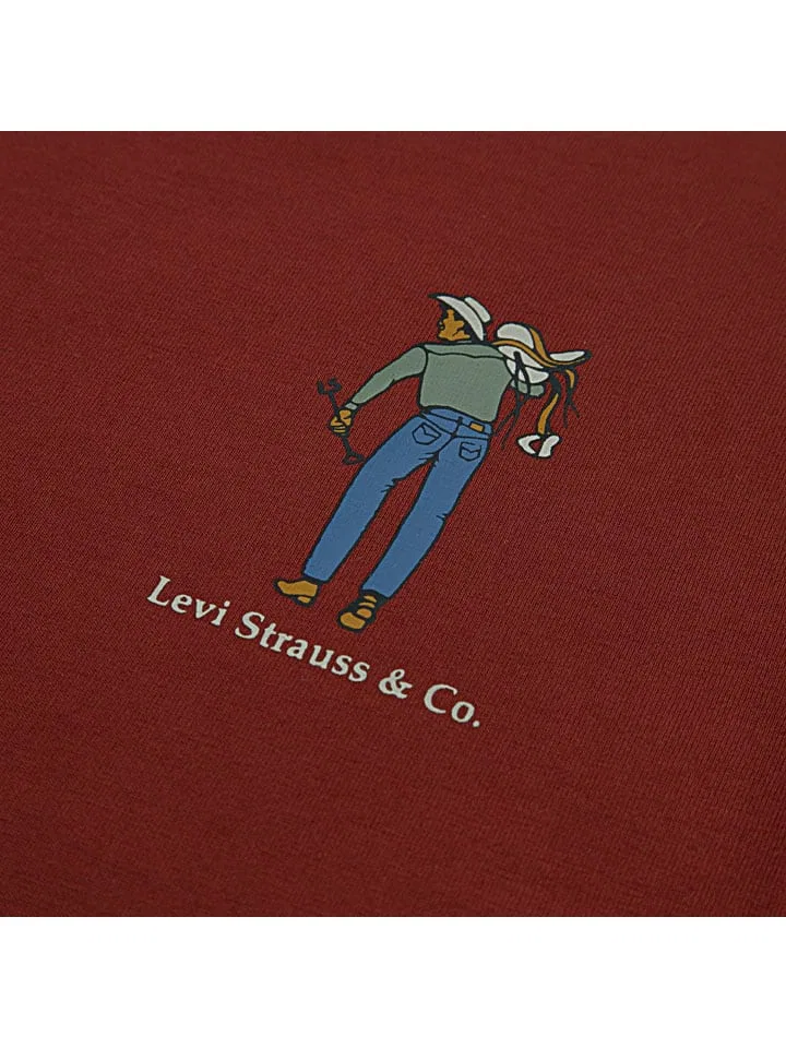 Лонгслив с принтом Levi's Kids, красный — фото 3
