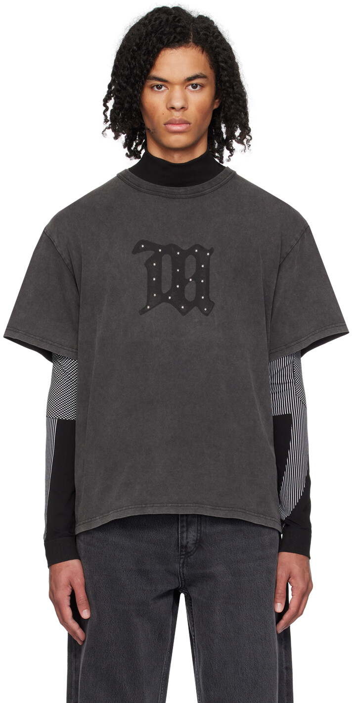 

Черная фирменная футболка Misbhv, цвет Washed black