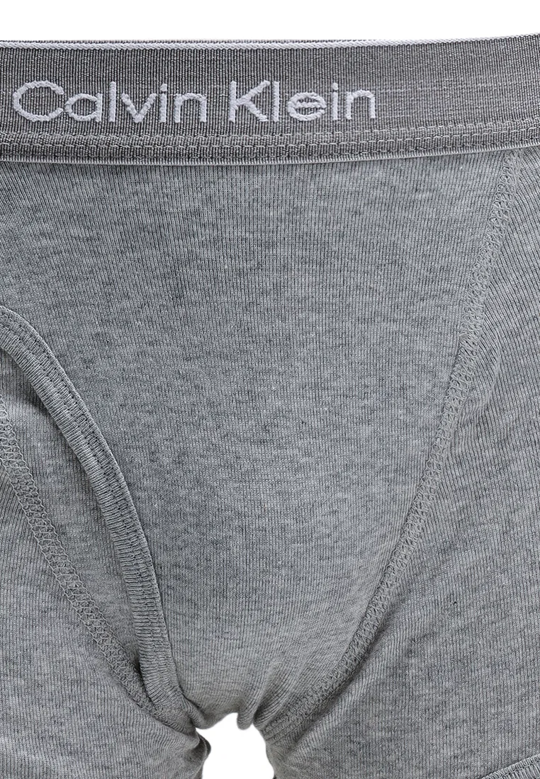 Трусы, 3 шт., Calvin Klein, хлопок, белый/черный/серый — фото 4