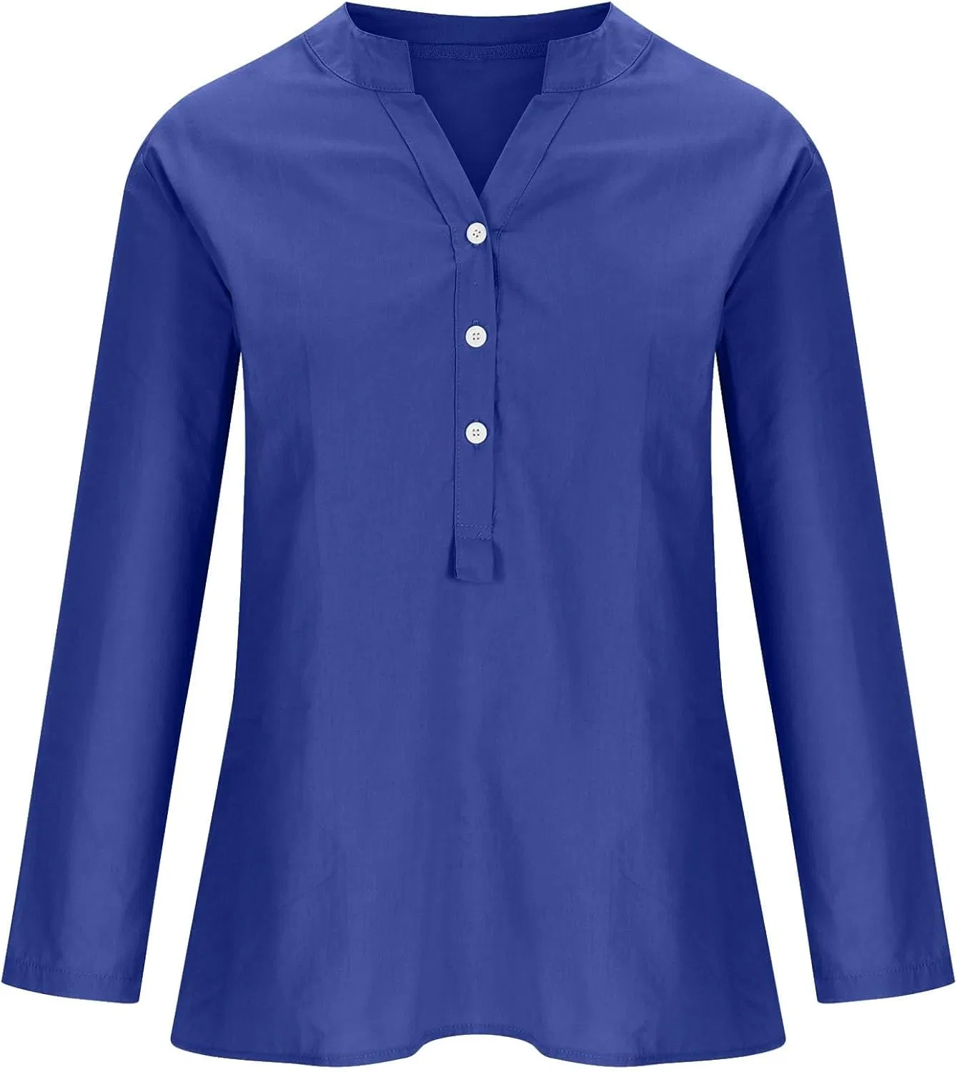 Блуза, свободный крой, Women's Summer Blouse, синий — фото 3