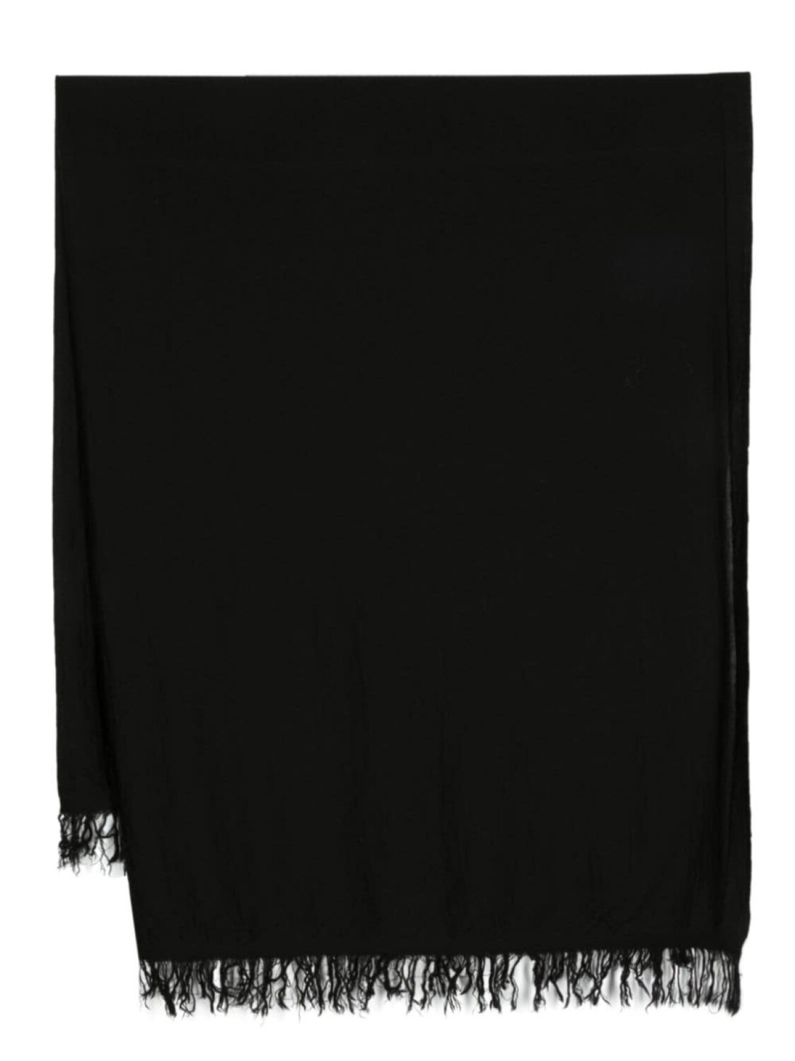 

Rick Owens шерстяной шарф с бахромой, черный