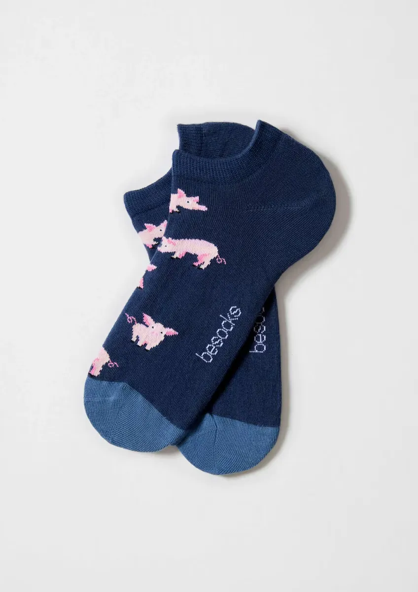 

Носки унисекс темно-синего цвета из органического хлопка Besocks, синий