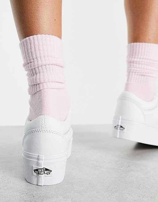 Белые кроссовки Vans Old Skool Stackform — фото 4