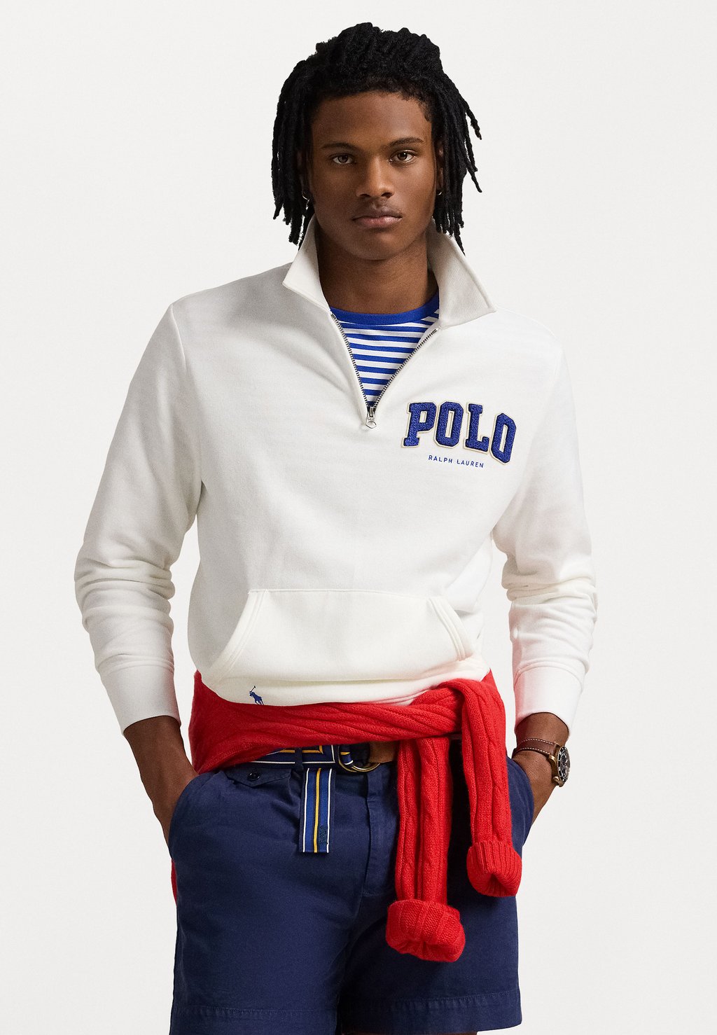 

Толстовка THE RL LOGO COLLARED SWEATSHIRT Polo Ralph Lauren, белый