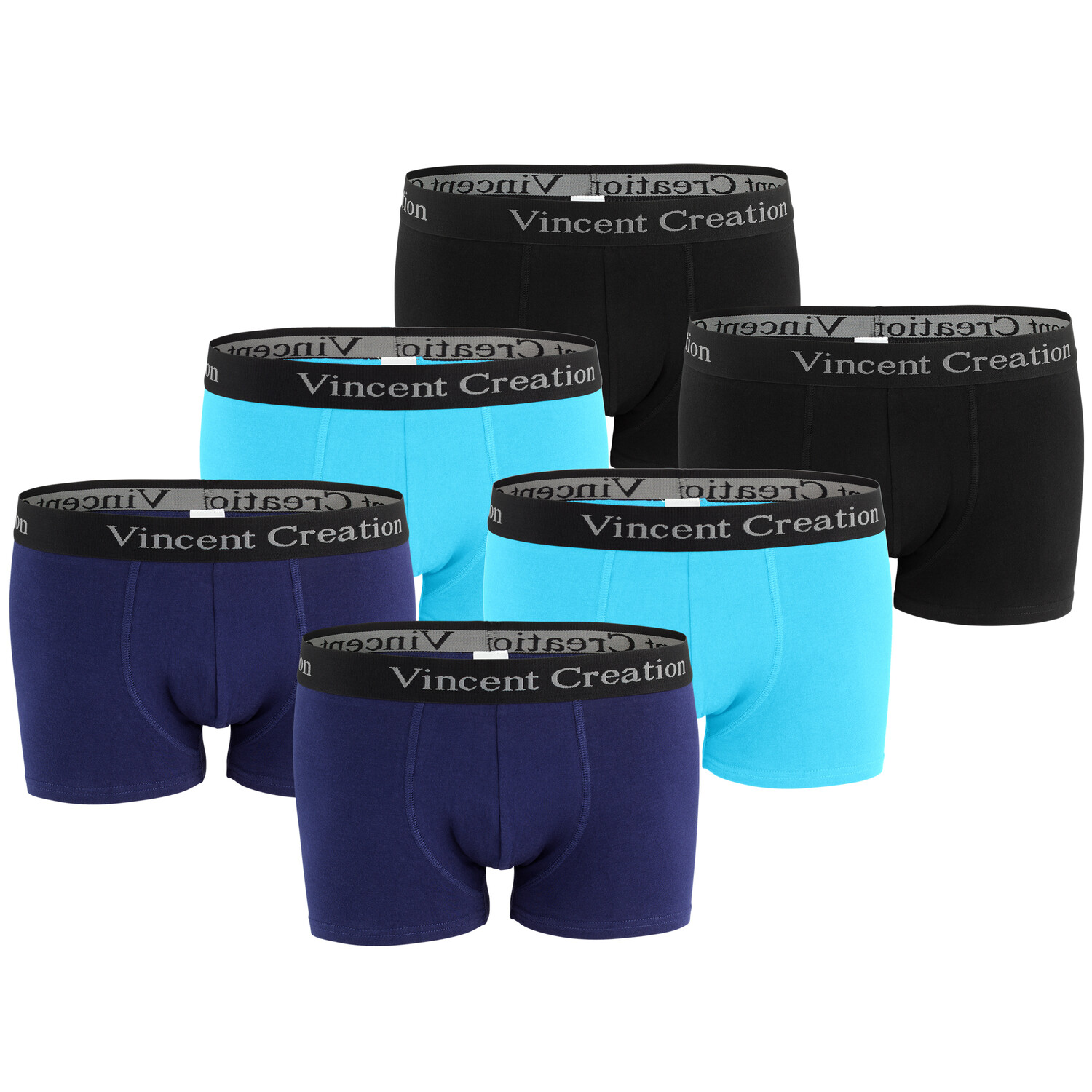 

Боксеры Vincent Creation Boxershorts-Hipster 6 Stück, цвет marine/türkis/schwarz, Синий, Боксеры Vincent Creation Boxershorts-Hipster 6 Stück, цвет marine/türkis/schwarz