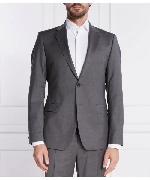 

Элегантный шерстяной жакет с травяным принтом Slim fit Joop!, серый